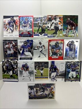 Ray Lewis Ravens lot of 16 w/ Suggs, Flacco, Reed, Sharpe & more stars
